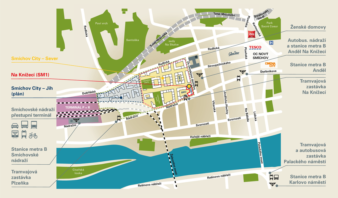 Mapka okolí projektu SM-1